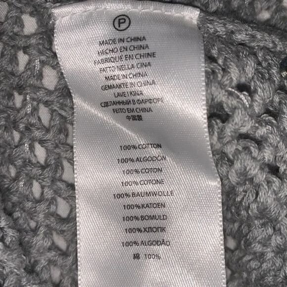 Michael Kors Gray Open Knit Tank Top With Sequins S Lightweight Cotton Womens - Picture 3 of 8